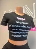 WinGirl Crop Top Shirt